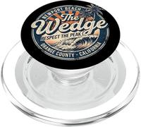 Condado de Orange California Newport Beach Cuña Retro Surf PopSockets PopGrip para MagSafe