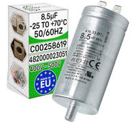 Condensador 8,5µf 50/60 Hz Ø35 mm 72 mm x 35 mm Nominal Tensión 500V - Rango de Temperatura de -25°C a +70°C - Tiempo de Funcionamiento Hasta 30000 h - MADE IN EU - ONIX TECH