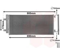 Condensador De Aire Acondicionado Con Secador Para Opel Astra K B16