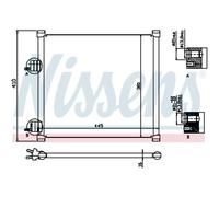Condensador Aire Acondicionado Aluminio NISSENS Para Ford KA RB Street RL2 RB