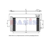 AKS DASIS 482029N Condensador, aire acondicionado