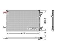 Condensador, aire acondicionado DENSO DCN02037