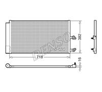 Condensador del aire acondicionado R 134 a DCN33014 DENSO para VOLVO XC90 II
