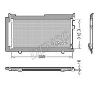 Condensador del aire acondicionado R 134 a DCN36006 DENSO para SUBARU FORESTER
