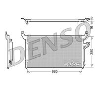 Condensador del aire acondicionado R 134 a DCN46013 DENSO para INFINITI FX