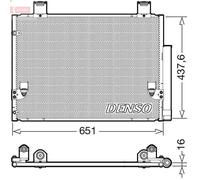 Condensador, aire acondicionado DENSO DCN50057 para HILUX VII Pick-up 3 2005-