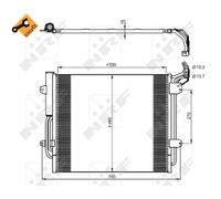 Condensador, aire acondicionado EASY FIT NRF 350054