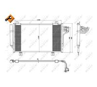 Condensador del aire acondicionado 350229 NRF para MAZDA 3 3 Sedán 6 Sedán