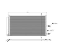 Condensador, aire acondicionado EASY FIT NRF 350450