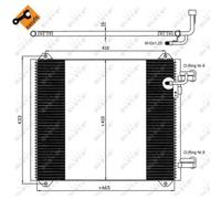 Condensador del aire acondicionado 35362 NRF para AUDI A2