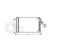Condensador Aire Acondicionado Enfriador De Aire ( IVA5081D ) 610x418x16