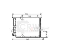 Condensador Aire Acondicionado Enfriador De Clima 490X470X35 Para BMW 3er E36