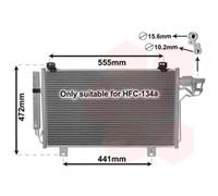 Condensador Aire Acondicionado Enfriador De Clima Con Secador Para Mazda 3 BM BN