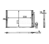 Condensador, aire acondicionado MAHLE AC 317 000S