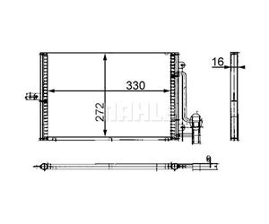 Condensador, aire acondicionado MAHLE AC 317 000S