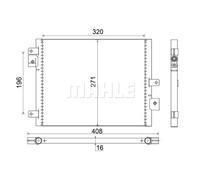 Condensador, aire acondicionado MAHLE AC 354 000S