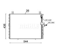 Condensador, aire acondicionado MAHLE AC 357 000S