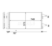Condensador, aire acondicionado MAHLE AC 363 000S