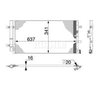 Condensador, aire acondicionado MAHLE AC 4 000S