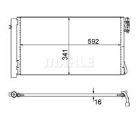 Condensador, aire acondicionado MAHLE AC 414 001S