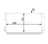 Condensador, aire acondicionado MAHLE AC 44 000S
