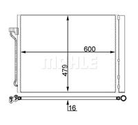 Condensador, aire acondicionado MAHLE AC 463 000S