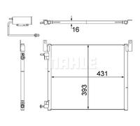 MAHLE ORIGINAL AC 499 000S Condensador, aire acondicionado