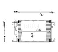 Condensador, aire acondicionado MAHLE AC 533 000S