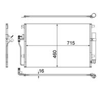 Condensador, aire acondicionado MAHLE AC 553 001S