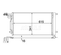 Condensador, aire acondicionado MAHLE AC 566 000S