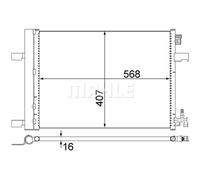 Condensador, aire acondicionado MAHLE AC 636 000S