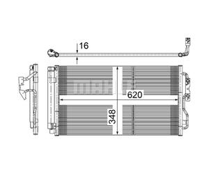 Condensador, aire acondicionado MAHLE AC 652 000S