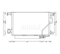 Condensador, aire acondicionado MAHLE AC 662 000S