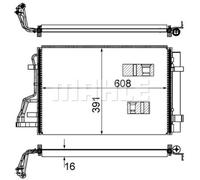 Condensador, aire acondicionado MAHLE AC 697 000S