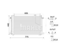 Condensador, aire acondicionado MAHLE AC 786 000S