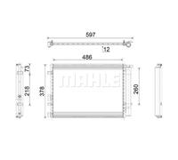 Condensador, aire acondicionado MAHLE AC 916 000P