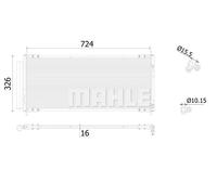 Condensador, aire acondicionado MAHLE BEHR AC 904 000S