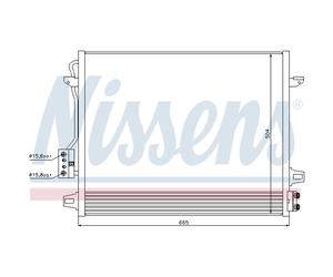Condensador, aire acondicionado NISSENS 940098