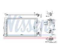 NISSENS 940750 Condensador, aire acondicionado