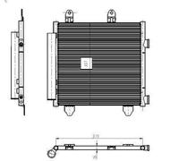 Condensador, aire acondicionado NRF 350445 para TOYOTA AYGO (_B1_) 1.4 2005-2010