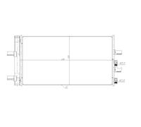 Condensador, aire acondicionado NRF 350474
