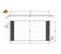 NRF Condensador del aire acondicionado 35523 para Subaru Forester (SF) 1997-2002