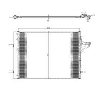 NRF 350375 Condensador, aire acondicionado