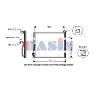 AKS DASIS Condensador Aire Acondicionado para Honda Civic VI Hatchback Ej Ek