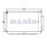 AKS DASIS Condensador Aire Acondicionado Con Secadora para Honda Cr-V IV 2.0 AWD