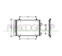 Condensador Aire Acondicionado Prasco CI424C001 Prascoselection para Citroën