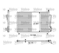 Condensador del aire acondicionado R 134 a 817664 VALEO para FORD FIESTA V
