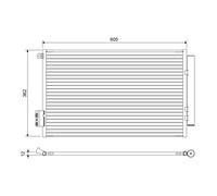 Condensador, aire acondicionado VALEO 822641