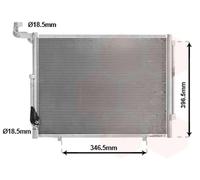 Condensador, aire acondicionado VAN WEZEL 18015722