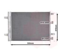 Condensador, aire acondicionado VAN WEZEL 30015712